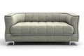 "Stylowa sofa z pikowanym obiciem i metalowymi nogami"