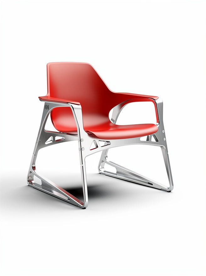 **Nowoczesne krzesło z metalową ramą i ergonomicznym tworzywem**